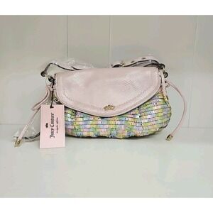 JUICY COUTURE Mini Traveler Crossbody Bag Sequin Pink MRSP $69 NWT